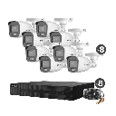 Kit TurboHD 1080p / DVR 8 Canales / 8 Cámaras Bala ColorVu con Microfono Integrado / Fuente de Poder / Accesorios de Instalación